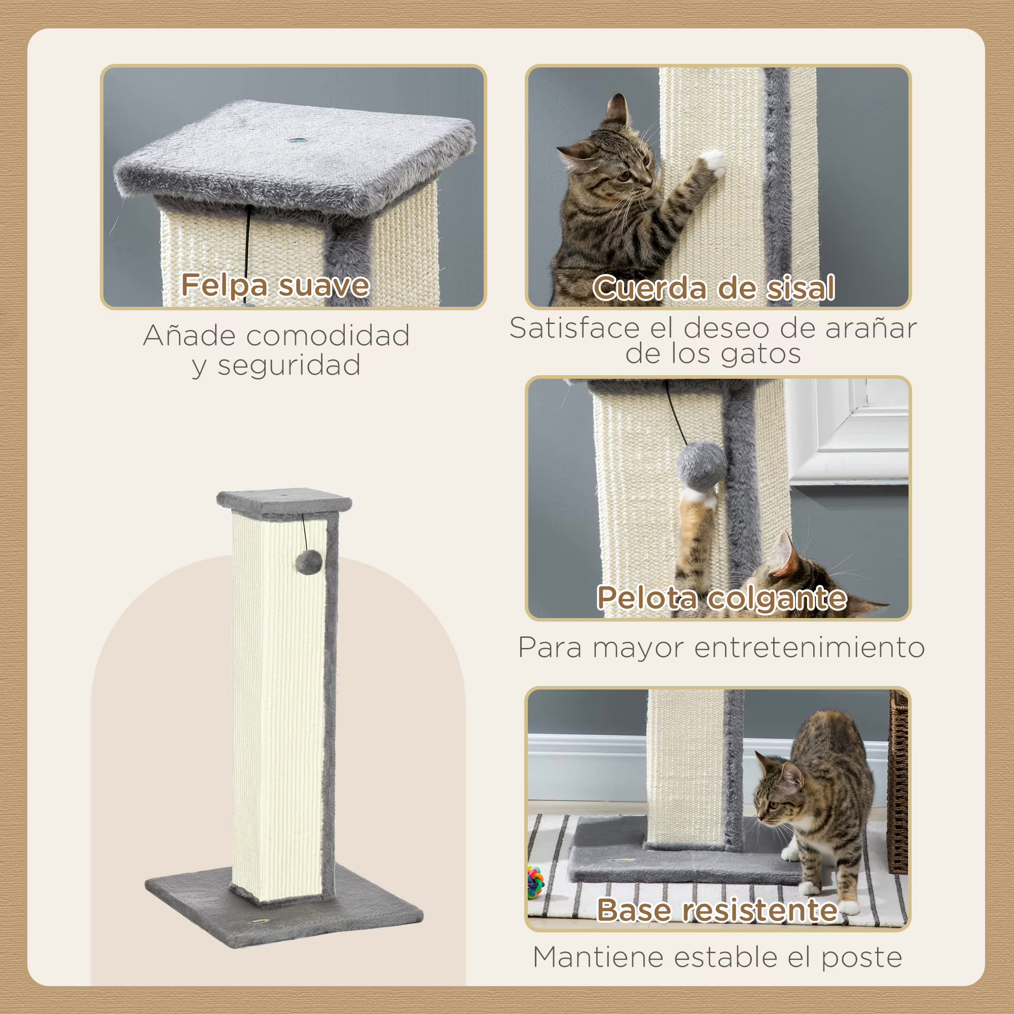 Pawhut Scratching Post 5d